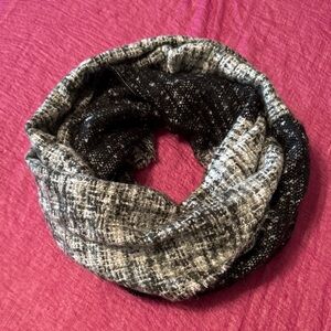 Black and Gray Women's Infinity Scarf